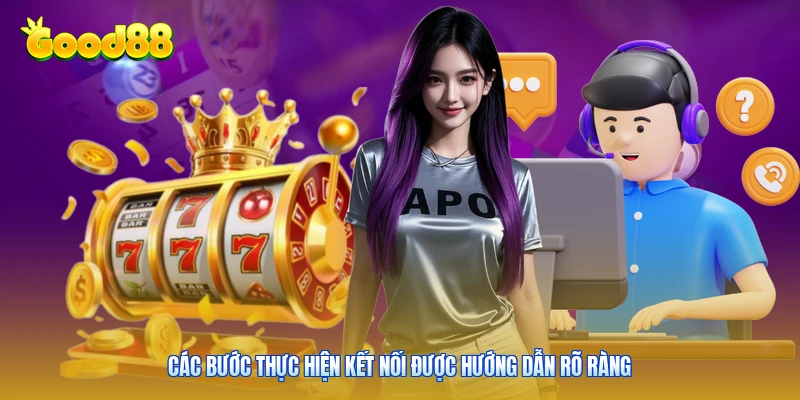 Các bước thực hiện kết nối được hướng dẫn rõ ràng